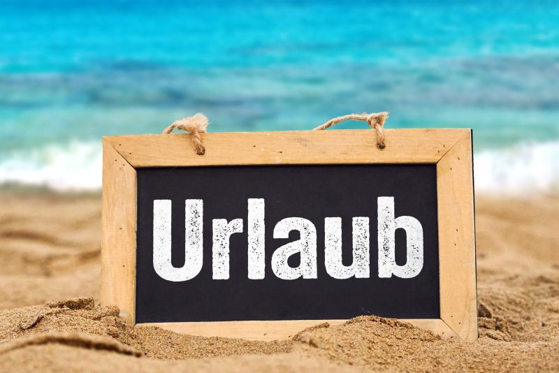 Urlaub Schild Strand